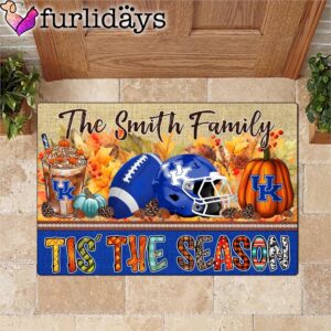 Custom Name Kentucky Wildcats Tis The Season Doormat