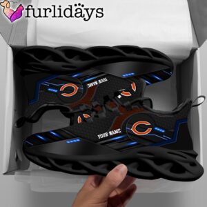 Custom Name NFL Chicago Bears Black Clunky Max Soul Shoes