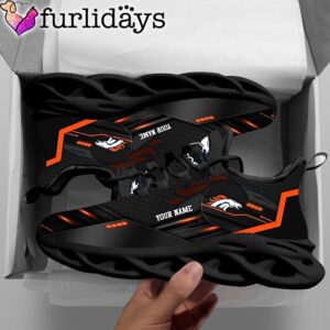 Custom Name NFL Denver Broncos Black Clunky Max Soul Shoes