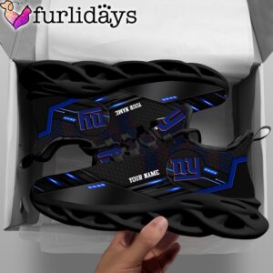 Custom Name NFL New York Giants Black Clunky Max Soul Shoes