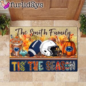 Custom Name Penn State Nittany Lions Tis The Season Doormat