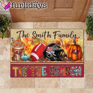 Custom Name Tampa Bay Buccaneers Tis The Season Doormat