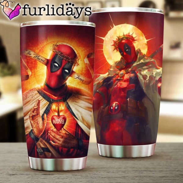 Deadpool And Wolverine Marvel Jesus Tumbler