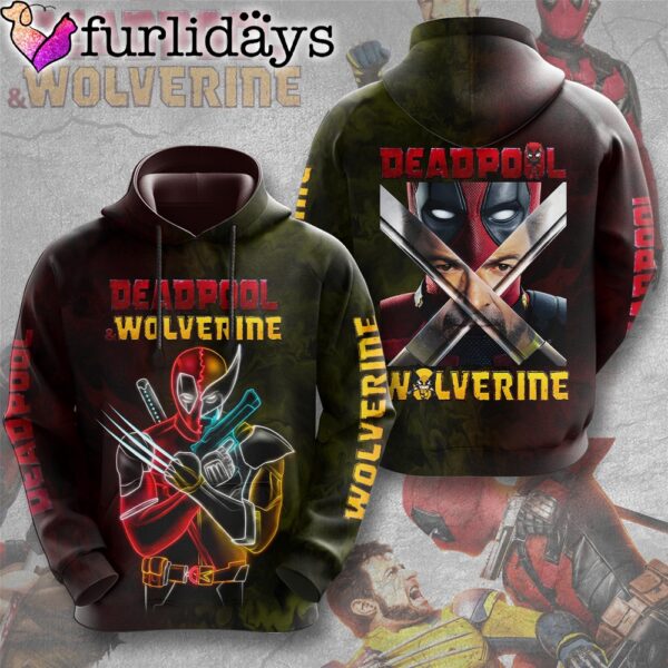 Deadpool And Wolverine Two As one All Over Print Hoodie