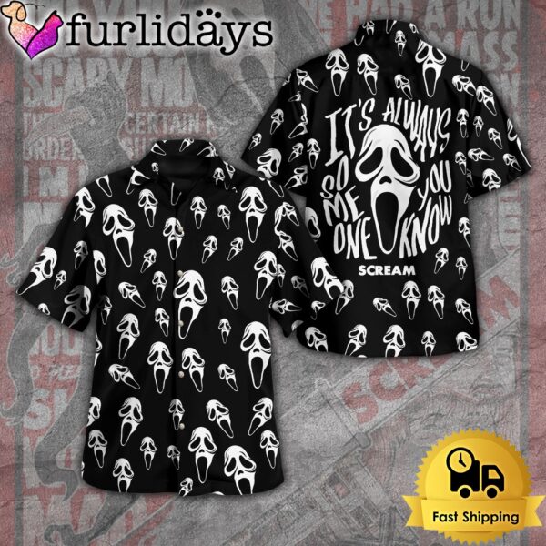 Ghostface It’s Always Someone You Know Scream Hawaiian Shirt