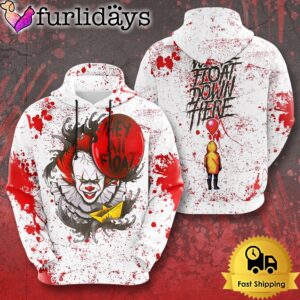 Horror Movies IT They All Float All Over Print Hoodie