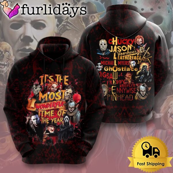 Horror Movies It’s The Most Wonderful Time Of The Year All Over Print Hoodie