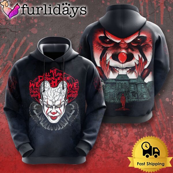 IT We All Float Down Here All Over Print Hoodie