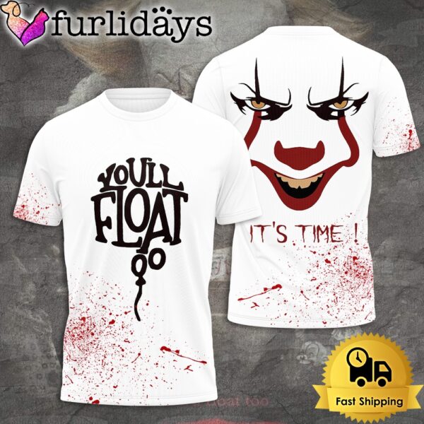 IT x Horror Movies It’s Time You’ll Float All Over Print T Shirt