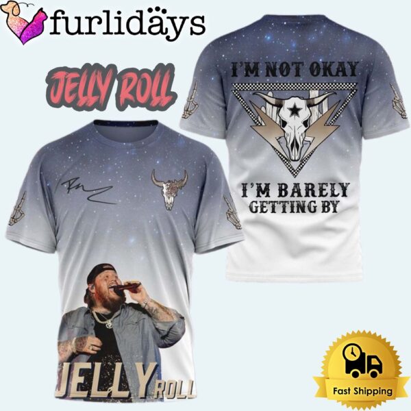 Jelly Roll I’m Not Okay I’m Barely Getting By All Over Print T Shirt