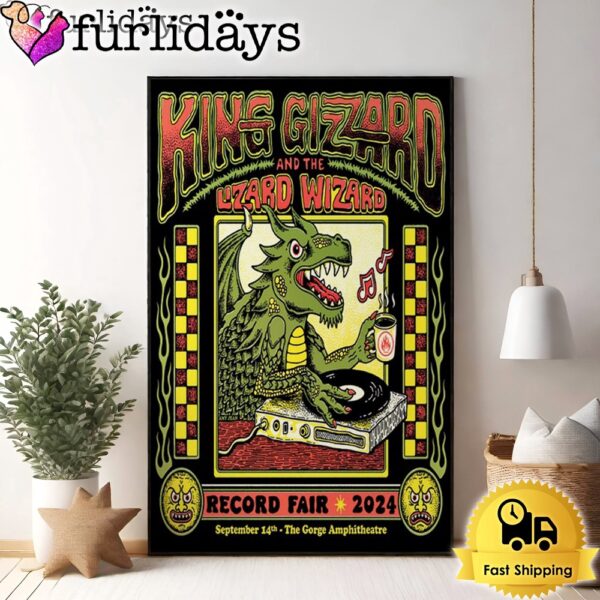 King Gizzard And The Lizard Wizard September 14 2024 Gorge Amphitheatre In George WA Poster Canvas