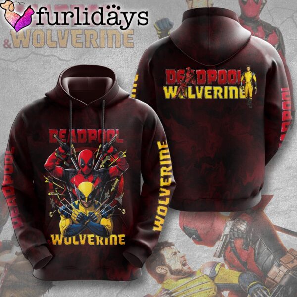 Let’s Go Deadpool x Wolverine Movie All Over Print Hoodie