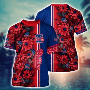 MLB Philadelphia Phillies Blue Flower 3D…