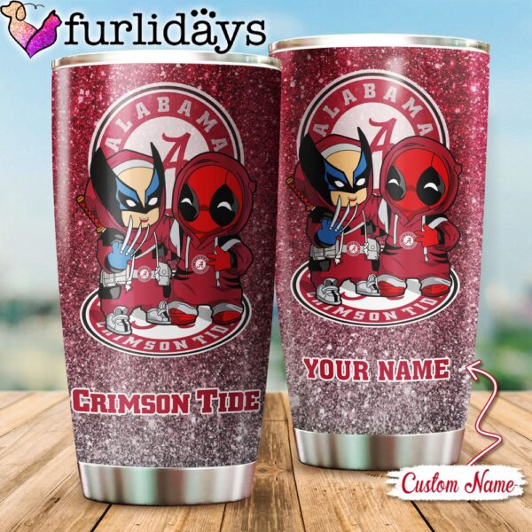 NCAA Alabama Crimson Tide Deadpool And Wolverine Custom Tumbler