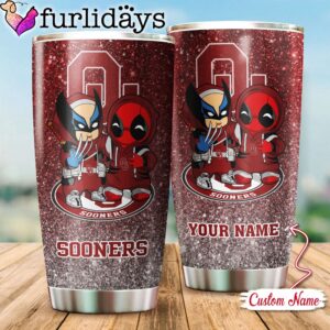 NCAA Oklahoma Sooners Deadpool And Wolverine Custom Tumbler