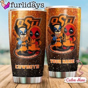 NCAA Oklahoma State Cowboys Deadpool And Wolverine Custom Tumbler