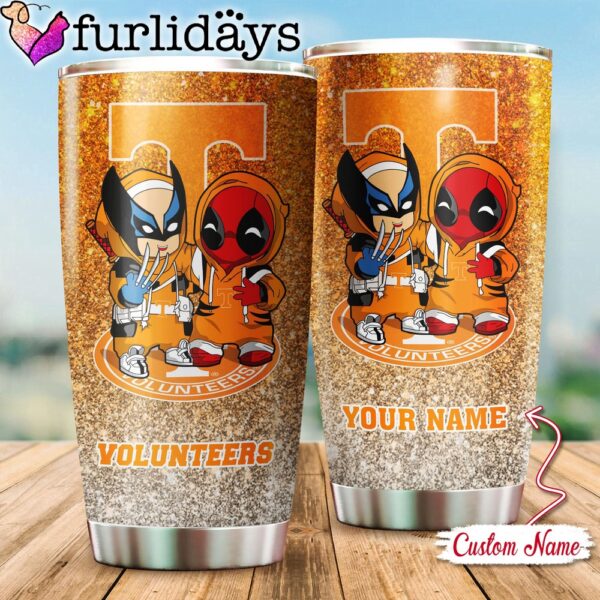 NCAA Tennessee Volunteers Deadpool And Wolverine Custom Tumbler