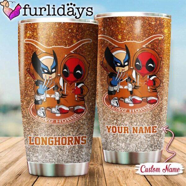 NCAA Texas Longhorns Deadpool And Wolverine Custom Tumbler