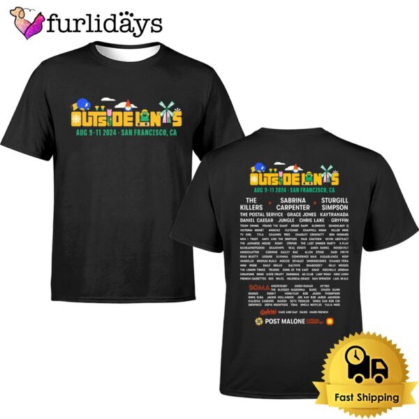 Outside Lands Music Festival Aug 9-11 2024 Golden Gate Park Unisex T-Shirt