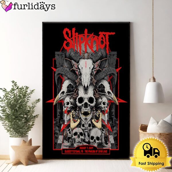 Slipknot Aug 7 2024 The Pavilion At Star Lake In Burgettstown PA Poster Canvas