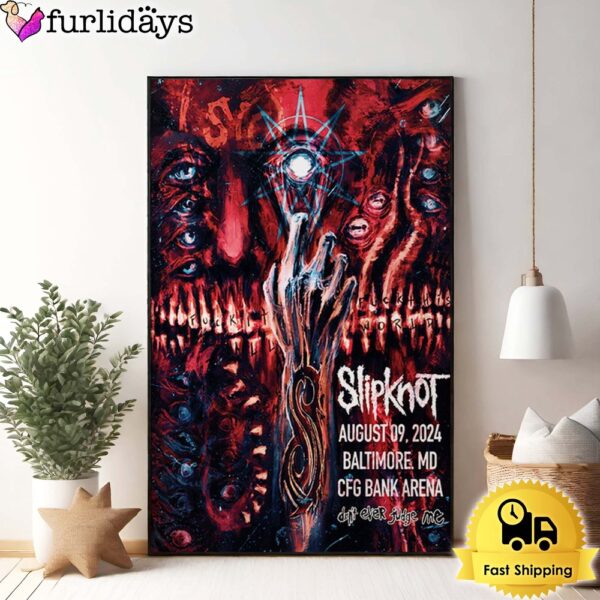 Slipknot Tour 2024 At CFG Bank Arena In Baltimore MD Poster Canvas