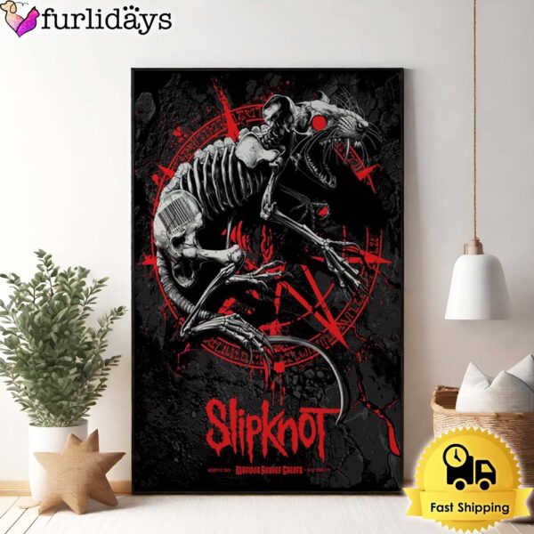 Slipknot Tour At Madison Square Garden In New York On August 12 2024 Poster Canvas