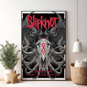 Slipknot Tour On August 14 2024 BankNH Pavilion Gilford NH Poster Canvas