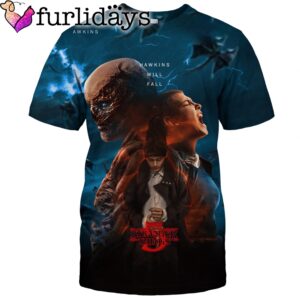 Stranger Things 5 Hawkins Will Fall All Over Print T Shirt