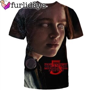 Stranger Things 5 The Final Season Max Eyes Headphone 3D T Shirt