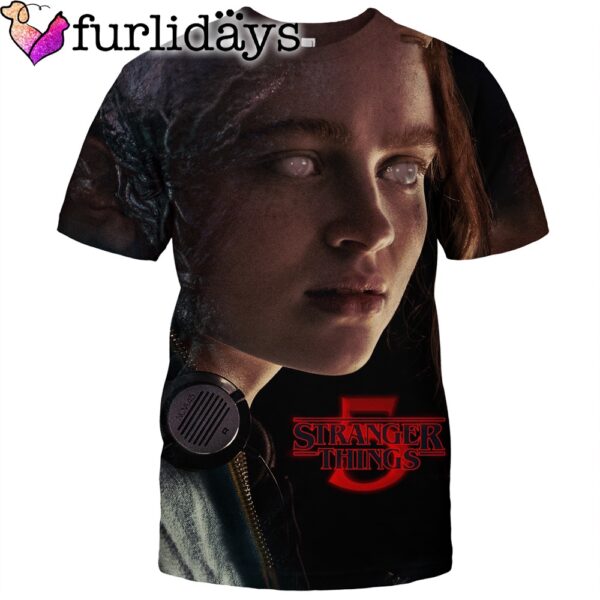 Stranger Things 5 The Final Season Max Eyes Headphone 3D T Shirt