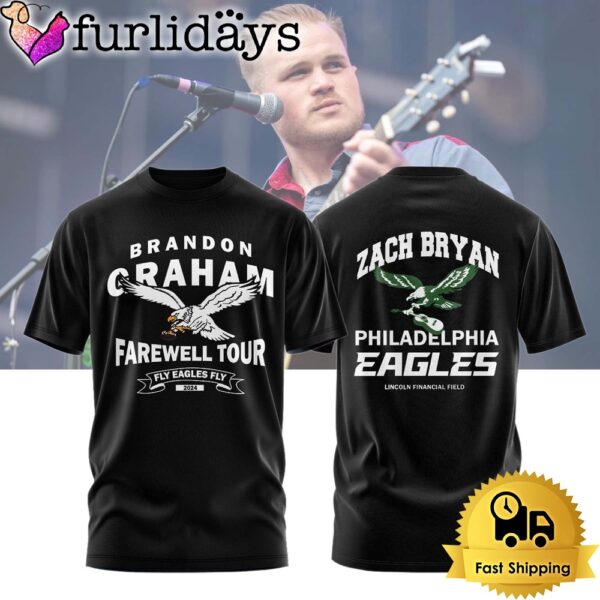 Zach Bryan Philadelphia Eagles Brandon Graham Farewell Tour 2024 3D T Shirt