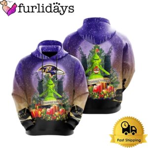 Baltimore Ravens Grinch Christmas 3D Hoodie