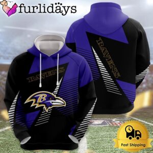 Baltimore Ravens Lines Graphic 3D Hoodie