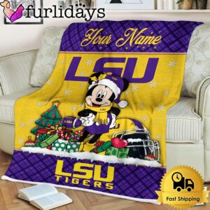 Custom Name NCAA LSU Tigers Mickey…