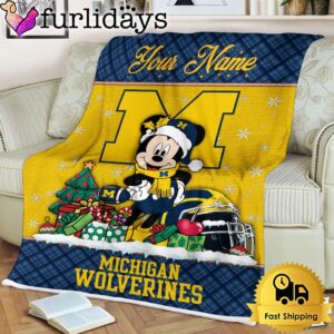 Custom Name NCAA Michigan Wolverines Mickey…