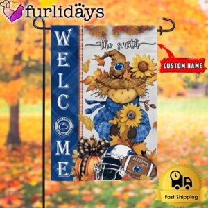 Custom Name NCAA Penn State Nittany Lions Football Fall Scarecrows Garden Flag