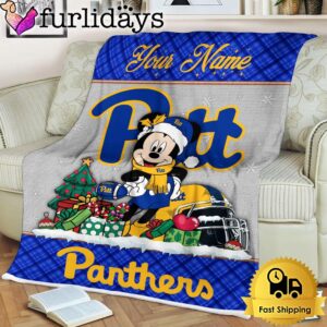 Custom Name NCAA Pittsburgh Panthers Mickey…