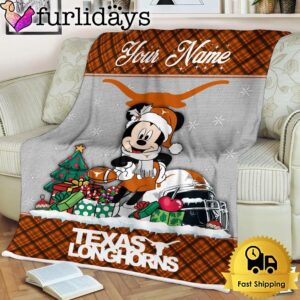 Custom Name NCAA Texas Longhorns Mickey…