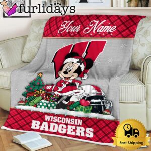 Custom Name NCAA Wisconsin Badgers Minnie…