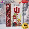 Custom NCAA Indiana Hoosiers Football Grinch Christmas Welcome Garden Flag