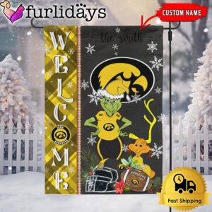 Custom NCAA Iowa Hawkeyes Football Grinch…