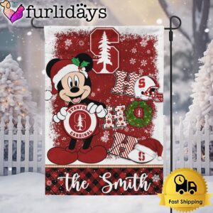 Custom NCAA Stanford Cardinal Mickey Hohoho Christmas Garden Flag