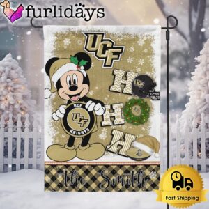 Custom NCAA UCF Knights Mickey Hohoho Christmas Garden Flag