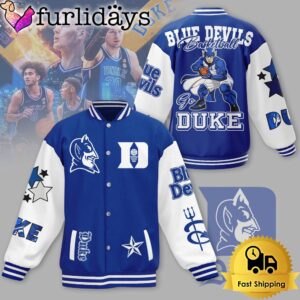 Duke Blue Devils Blue Basketball Go Duke Baseball Jacket