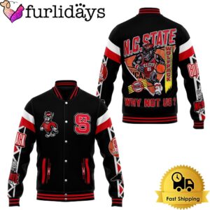 NC State Wolfpack Basketball Why Not Us Baseball Jacket