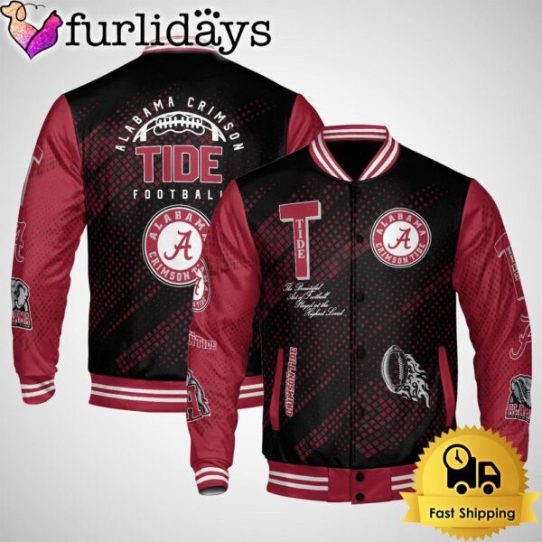 NCAA Alabama Crimson Tide Football Baseball Jacket