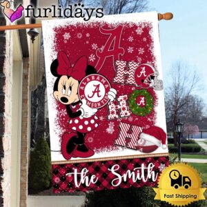 NCAA Alabama Crimson Tide Minnie HOHOHO Christmas Flag