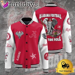 NCAA Alabama Crimson Tide Roll Baseball Jacket