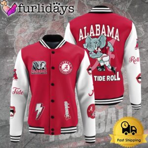 NCAA Alabama Crimson Tide War Elephant Baseball Jacket