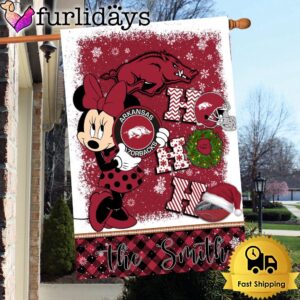 NCAA Arkansas Razorbacks Minnie HOHOHO Christmas Flag